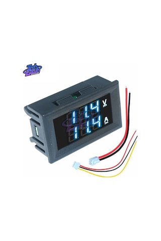 Kırmızı Mavi 100v 10a-dc 0- 100v Mini Dijital Voltmetre 10a Panel Amp Volt Gerilim Akım Cihazı Dedektörü Led Test Cihazı 43845677