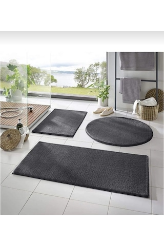 3lü Antırasit Pelüş Banyo Paspası 50 90+40 50+50 50 Antrasit 3lü Antırasit Pelüş Banyo Paspası 50 90+40 50+50 50 Antrasit