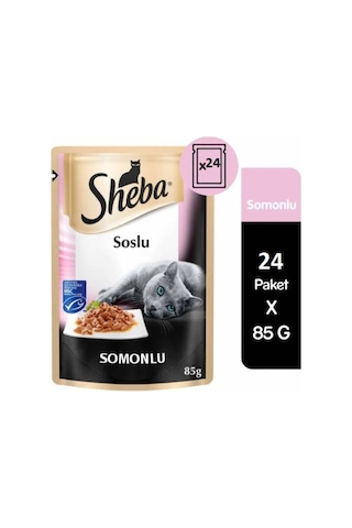 Sheba Selection Somonlu Pouch Yetişkin Kedi Yaş Maması 24 x 85 G