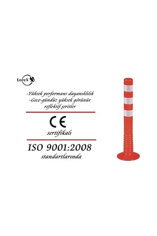 Lorex  Lr-0125 75 CM Şerit Ayırıcı Sert İleri Trafik Delinatör 750 MM