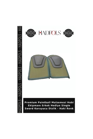 Premium Malzemesi Hobi Ekipmanı Erkek Hediye Single Sword Koruyucu Dizlik - Haki Renk