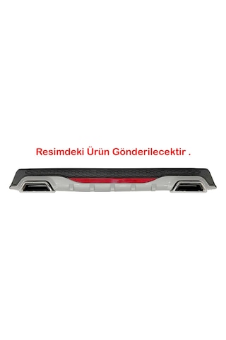 Toyota Corolla Gri Difüzör Difizör Kare Egzoz Görünüm Reflektörlü Uyumlu