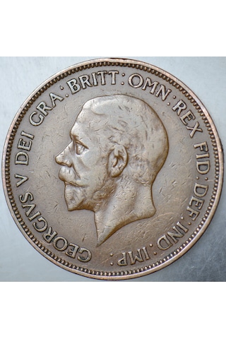 Birleşik Krallık 1 Penny 1935 Kral 5. George Dönemi. 31 Mm. İngiltere.