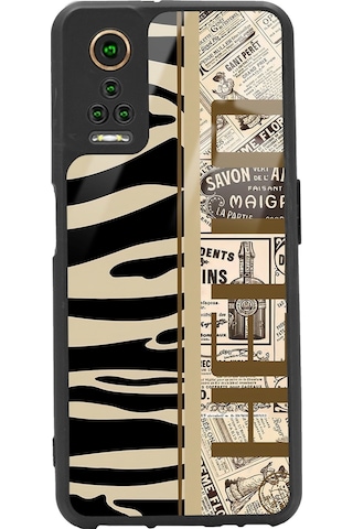 General Mobile Gm 22 Pro Zebra Gazete Tasarımlı Glossy Telefon Kılıfı Çok Renkli