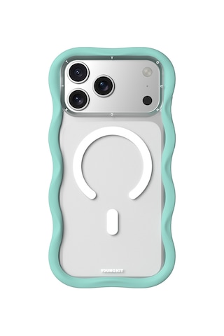 Apple Uyumlu iPhone 17 Pro Max Kılıf M-safe Şarj Özellikli Youngkit Wave Matte Serisi Kapak Açık Mavi Açık Mavi