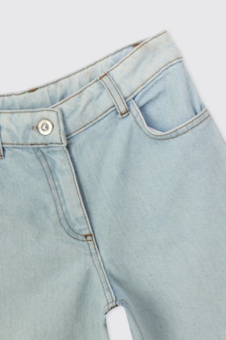 Panço Kız Çocuk Beli Ayarlanabilir Lastikli Mavi Kot Pantolon 2621gk04009