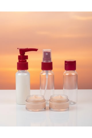 30 Ml 5 Li Seyahat Banyo Şişe Seti Sızdırmaz Tasarım Çok Renkli