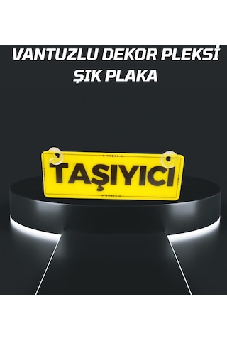 Taşıyıcı Yazılı Vantuzlu Dekor Pleksi Plaka