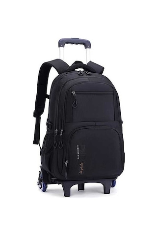 Maoyaya Doğal Balık Sınır Ötesi Yeni İlkokul Öğrenci Arabası Erkek Büyük Kapasiteli Çıkarılabilir Tırmanma Merdiveni Sırt Çantası Dağıtım Adına Siyah Üç Tekerlekli Bisiklet Siyah