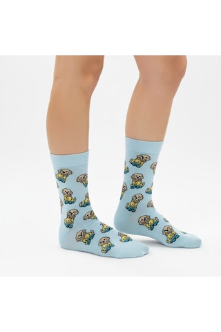 Gost Liria Cute Dog Socks Desenli Unisex Soket Çorap Mavi