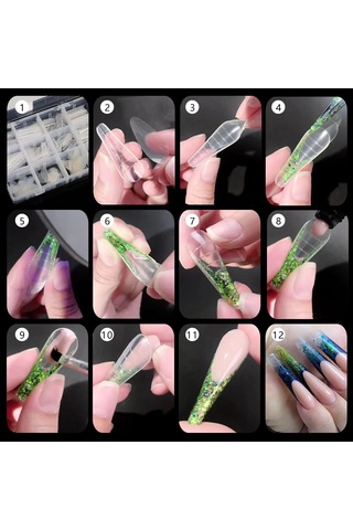 Protez Tırnak Üst Form Jel Polygel Acrygel - Akrijel Ve Polijel İçin Üst Form Şablon 288li Wn-005
