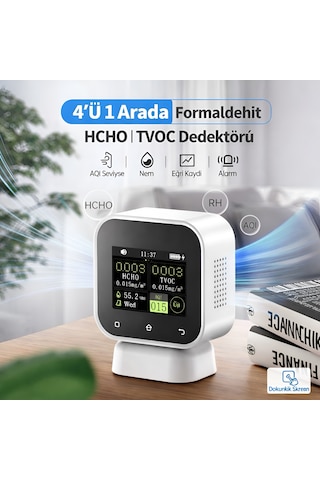 Fnırsı Sfd-02 4in1 Dokunmatik Hava Kalitesi Ölçüm Cihazı