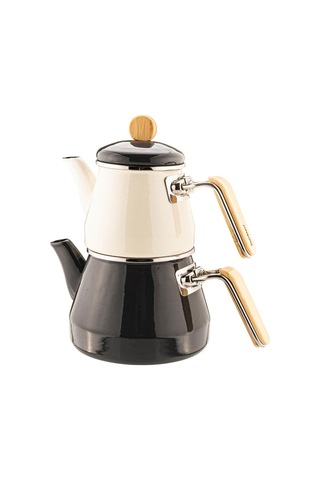 Lumino - Bambu Kulplu Çaydanlık Takımı Gri Gri