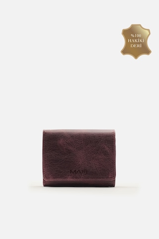Mafi Magnetic Hakiki Deri Mıknatıslı Unisex Cüzdan Zarif Ve Güvenli Tasarım Bordo