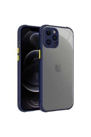 Apple Uyumlu iPhone 12 Pro Max Kılıf Zore Kaff Kapak Lacivert