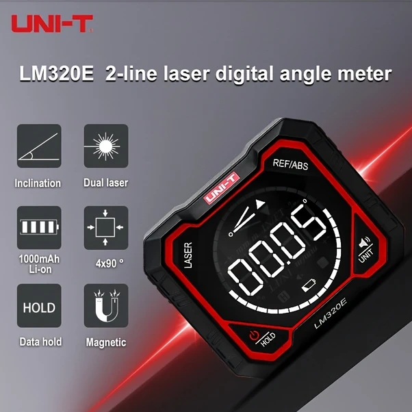 Willowhaven Unı-t Lm320e Dijital Açı Ölçer Lazer İnklünometre Manyetik Eğim Ölçme Aleti