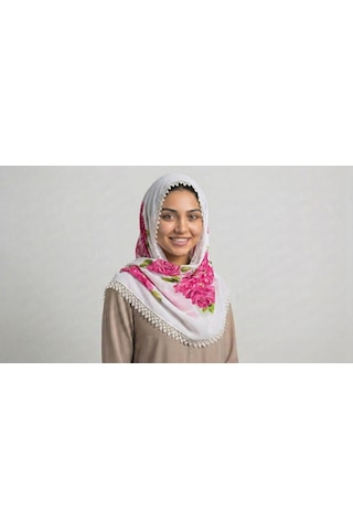 Mekik Oyalı Yazma/tülbent Beyaz