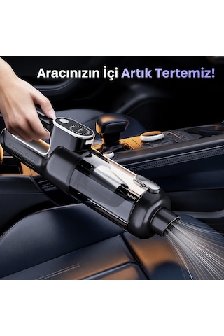 Harvox Hx-vc006 Araç Içi Süpürge 22.000pa Güçlü Vakum Ve Üfleme Özelliği Kablosuz Taşınabilir 6000mah Bataryalı