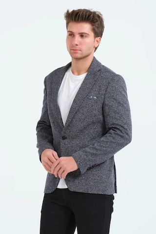 Bonesti Erkek Slim Fit Blazer Ceket Lacivert Beyaz Beyaz - Lacivert