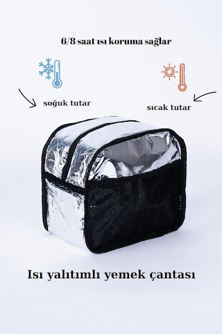 Yemek Taşıma Çantası Isı Yalıtımlı Termal Çanta Beslenme Çantası Sıcak/Soğuk 001