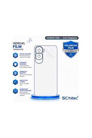 Schitec Honor X50i Uyumlu Arka Yüzey Hidrojel Koruyucu Film 46235217