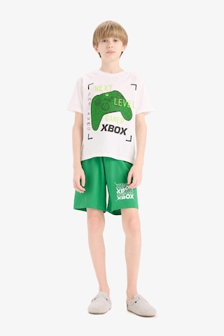 Defacto Erkek Çocuk Xbox Pijama Takımı Kısa Kollu Üst Beli Lastikli Şort E0345a825hswt34 Beyaz