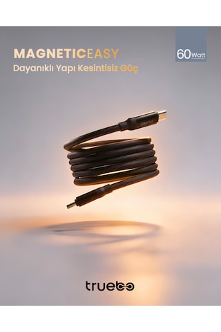 Truebo MagneticEasy Dayanıklı Şarj Ve Veri Kablosu
