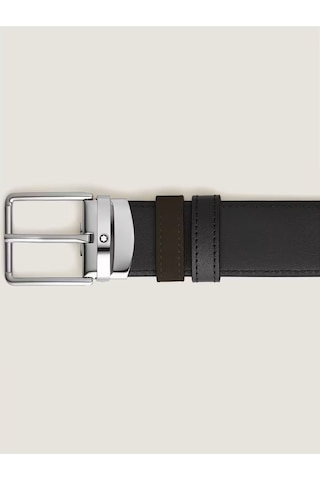 Montblanc Everyday Kahverengi - Siyah 35 Mm Çift Taraflı Deri Kem