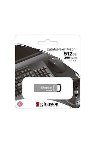 Kingston Dtkn 512gb Usb 3.2 Gen.1 Datatraveler Kyson Flash Bellek