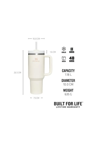 Stanley Quencher Pipetli Termos Krem Renk Krem