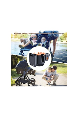 Bebek Arabası Biberon Bardak ve Telefon Tutucu Turuncu AL2816 Turuncu