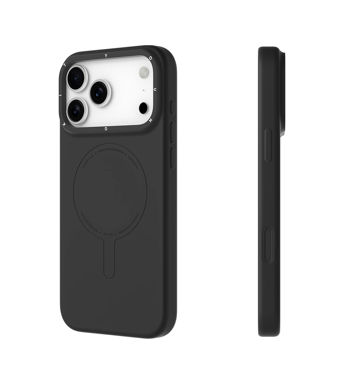 Apple Uyumlu iPhone 17 Pro Max Kılıf M-safe Şarj Özellikli Youngkit Morandi Serisi Kapak Siyah Siyah