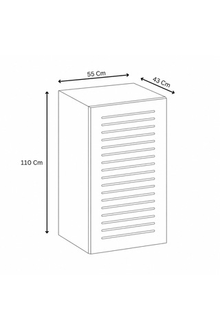 Midas Kombi Dolabı 110 Cm 100% Mdf Kumtaşı