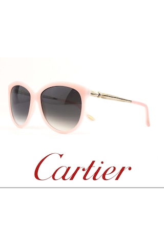 Cartıer Butterfly Pınk Pembe Sarı Beyaz Altın Güneş Gözlüğü T8201064 Altın - Pembe