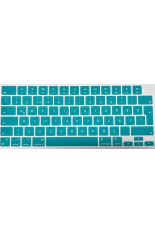 Arabulalaca MacBook Uyumlu Air 15 A2941 M2 Türkçe Klavye Koruyucu Mint