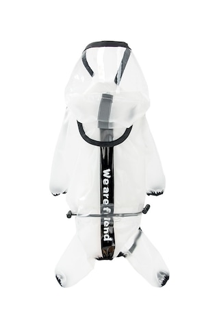 Köpek Yağmurluk Dört Ayak Su Geçirmez Şeffaf Yansıtıcı Panço, Boyut: Xl Mat Beyaz