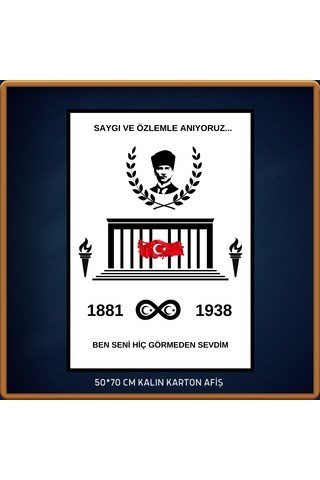 10 Kasım Atatürk Afişi 50x70 Cm Bristol Baskı 01