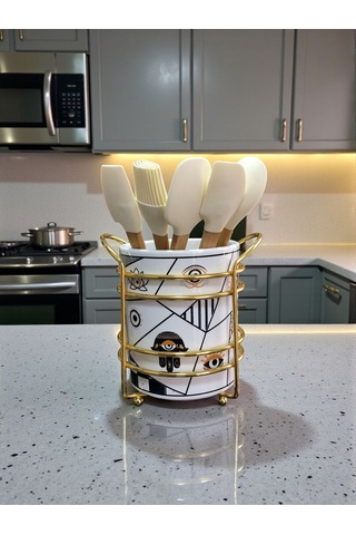 Kaşıklık - Hamse Desen Gold Mavi