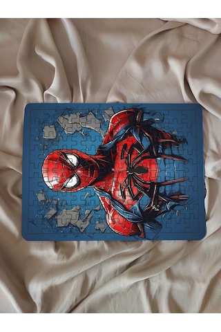 Çocuk Puzzle Ahşap Örümcek Adam 4 108 Parça Mobilya