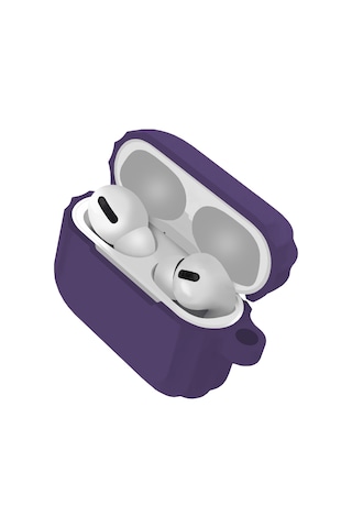 Buff Apple Uyumlu AirPods Pro Rubber Silikon Kılıf Mor