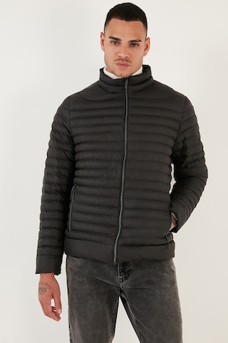 Buratti Su Itici Slim Fit Cepli Dik Yaka Şişme Erkek Mont 649010 Siyah
