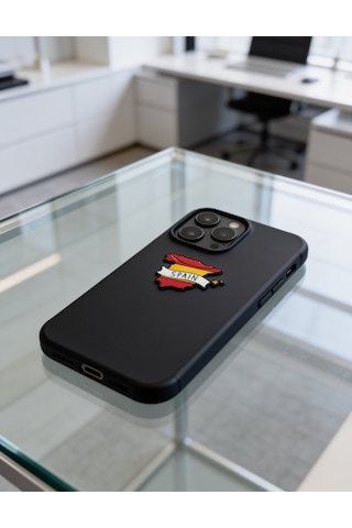 İspanya Bayraklı Haritası Telefon Sticker 3d Metal Tasarım, Arka Süs A300145