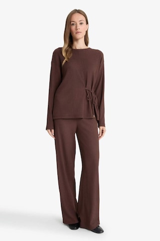 Defacto Straight Fit Düz Paça Bürümcük Pantolon C0200ax25aubn539 Kahve