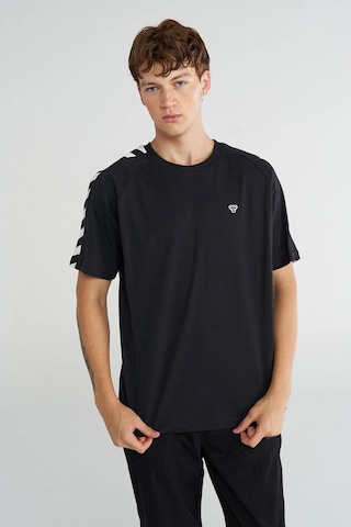 Hummel Archive S/s 912209-2001 Siyah Erkek T-shirt Siyah