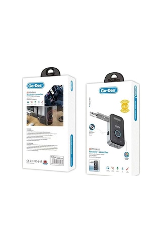 Go - Des GD-BT206 Kablosuz Ses Alıcı Aux Girişli Bluetooth Receiver Bluetooth Adaptör V5.3