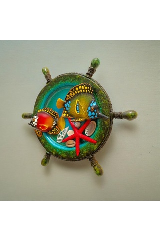 Deniz Temalı Dekorasyon İçin Eşsiz Dümen Ve Zarif Balık Süsü