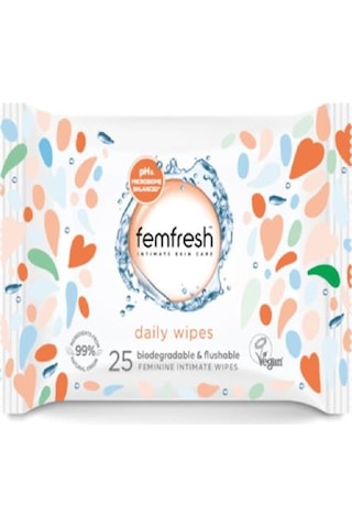 Femfresh Genital Bölge Yıkama Islak Mendil 25'li