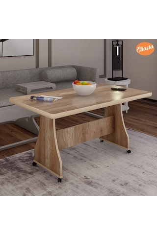 Tekerlekli Mdf Masa Orta Sehpa