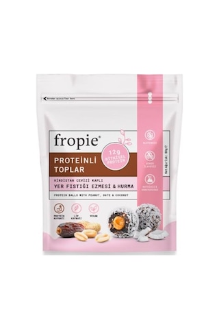 Fropie Proteinli Meyve Topları - Hindistan Cevizi Kaplı & Yer Fıstığı Ezmeli 80 G