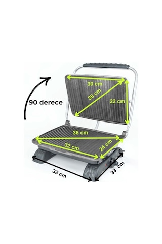 Dökümix Demir Döküm Tost Makinesi Gri + Tel Fırça